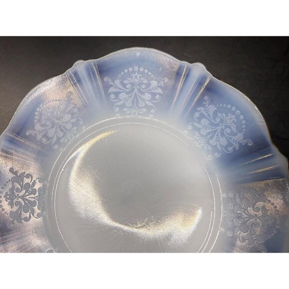 MacBeth-Evans "American Sweetheart" Monax W/ Gold Trim Depression Glass Low Foot - Picture 8 of 11